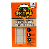 Gorilla Removable Mounting Putty - 56 g-84 Pre-Cut Squares