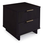 Manhattan Comfort Granville 18.11" Modern 2-Drawer Nightstand 2-Piece Set - Black-Perfect for Bedside Storage, Lamps or Display Items