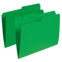 Staples 1/2 Cut File Folders - Letter Size - Green - 10 Pack-Colour coding speeds up filing and prevents misfiles