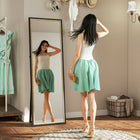 HOMCOM Rectangle Full Body Mirror - 21" W x 64" H - Black-Use it freestanding, leaning, or wall-mounted to fit any room layout 