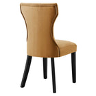 Modway Silhouette Performance Velvet Dining Chairs - Cognac - 2 Pack-Assembly Required