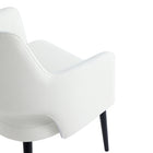 Manhattan Comfort Tremont 22.8" Modern Leatherette Upholstered Dining Arm Chair - White - Set of 2-Features High Density Foam Filled For Comfort and Durability