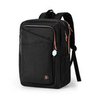Swissdigital Design Katy Rose Tech Backpack - Black-Trolley sleeve fits over upright luggage handle for hands-free. Padded laptop compartment is typically designed to fit any laptop or tablet up to 16" in size. Padded tablet compartment is typically designed to fit any tablet up to 12.9" in size.
