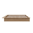 Nexera Malibu Bed Frame - Queen Size - Brown Oak-No Box Spring Needed: Compatible with your preferred mattress (sold separately), includes reliable center supports
