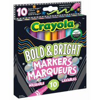 Crayola Bold & Bright Markers - Assorted Colours - 10 Pack-Sketch ideas on paper with the mush free marker dark or light paper