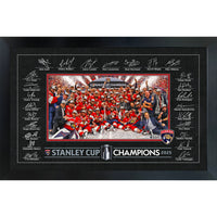 Florida Panthers Stanley Cup 2025 Replica Signature Celebration Frame - Framed Print - 35" x 23"-Premium print framed