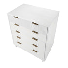 Manhattan Comfort Granville 37.8" Modern Tall Dresser - White-30 Day Limited Manufacturer's Warranty