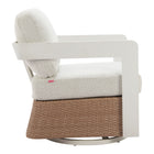Zuo Gelo Swivel Chair - White/Brown-3 year limited warranty