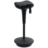 Vinsetto Backless Adjustable Wobble Stool Chair - Black-Backless design promotes active sitting and proper posture, engaging core muscles for a healthier back
