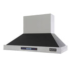 KUCHT KRH4815-K 48" 1200 CFM Wall Mounted Range Hood - Stainless Steel/Black-Equipped with four 1.5-Watt LED lights, this seamless design professional range hood will give you better visibility while cooking and enhance the look of your pro Kucht range