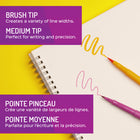 Paper Mate Flair Dual Felt Pens - Brush/Medium Tip - 0.7mm - Assorted Colours - Set of 8-Assorted eight vivid ink colors for a variety of tasks
