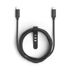 NXT Technologies 6 ft. Braided  Lightning  to USB-C Cable - Black-Cable length: 6'
