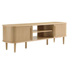 Modway Contour 63" Wood TV Stand - Oak-Mid-Century Modern TV Stand
