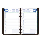 Blueline 2026 MiracleBind Daily Planner - 8" x 5" - Black - Bilingual-Twin-wire binding with soft lizard-like cover