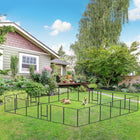 PawHut 24-Panel Heavy Duty Dog Playpen for Small & Medium Dogs - 31.5" H-Made of steel tube and steel wires for stability