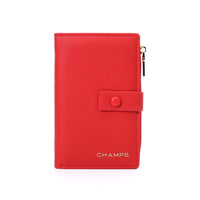 Champs Iconic Slim Wallet - Red-RFID Blocking Card Holder