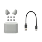 Sony WF1000XM6 The Best Truly Wireless Noise Cancelling Earbuds - Silver-Ergonomic Design and Secure Fit- Ergonomic design and secure fit for all-day comfort and style