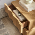 Modway Isola 2 Drawer Nightstand - Light Oak Walnut-Plinth Base