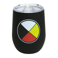 Oscardo Medicine Wheel Art Tumbler-Authentic Indigenous art tumblers by Oscardo featuring designs from First Nations, Inuit, and Métis artists across Canada