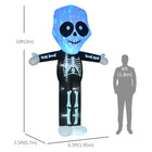 HOMCOM 9.8' Lit Inflatable Skeleton Ghost Halloween Decoration-The Inflatable can be drained for easy storage 