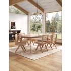 Manhattan Comfort Hamlet 17.64" Industry Chic Dining Chair - Nature - Set of 4-Fine Natural Cane Made from Authentic Wooden Rattan