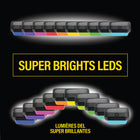 Bell+Howell Outdoor Solar LED Colour Fence Lights Step - 4 Pack-2 lighting modes: white mode for everyday lighting plus 10 colour changing modes for festive decor and mood lighting on fences and decks
