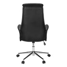 Monarch Specialties 7344 Ergonomic Leather-Look Office Chair - Black-Built to last, this chair is durably designed to withstand daily use, with a 5-year limited warranty for quality assurance and longevity