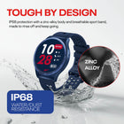 Reebok Pulse Smartwatch - 45 mm - Vector Blue- Vivid 1.43″ AMOLED touchscreen stays legible under stadium lights or midday sun