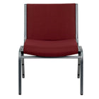 Flash Furniture HERCULES Series Big & Tall Fabric Stack Chair - Burgundy - 2 Pack-Contoured Cushions