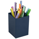 JAM Paper Plastic Pen Holder - Navy Blue-Perfect for de-cluttering your desk with plenty of room for pens, pencils, marker, highlighters, rulers, scissors, and more.