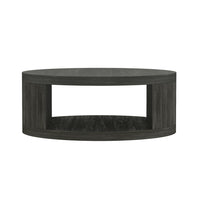 Manhattan Comfort Alure 36" Contemporary Round Coffee Table - Charcoal-Round coffee table design with clean, modern profile