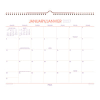 Mead 2027 Colour Pop Wall Calendar - 12" x 15" - Bilingual-Page size: 11-7/8" H x 14-7/8" W