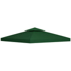 Outsunny 10' L x 10' W Square 2-Tier Gazebo Canopy Replacement Top Cover - Green-Replacement canopy will fit 3 x 3(m)/9.8' x 9.8' size frame