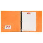 JAM Paper Plastic 3 Ring Binder, 1.5", Orange, 2 Pack-2/pack