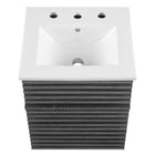 Modway Render 18" Wall-Mount Bathroom Vanity - Charcoal/White-8