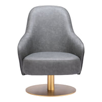 Zuo Withby Accent Chair - Grey-Plush and durable faux leather fabric