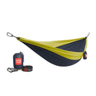 Grand Trunk Double Deluxe Hammock with Straps - Collegiate Navy /Charteuse-Extra strength triple-lock stitched seams