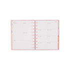 The Happy Planner 2026–2027 Classic Disc Bound Dated Planner - 9-3/4" x 5-5/16" - Blurred Fleurs Coral-Utilizes Happy Planner’s customizable disc-bound system, allowing you to add or remove pages easily