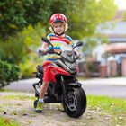 Qaba Honda Licensed 12V Electric Motorcycle with Headlights Music - Red-Early education function promotes learning while having fun 