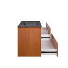 Modway Scenic 36" Wall-Mount Bathroom Vanity - Cherry/Black-Fixtures Not Included