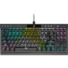 Corsair K70 RGB TKL Wired Optical-Mechanical OPX Linear Keyswitches Gaming Keyboard-Built for Champions: CORSAIR CHAMPION SERIES products are designed for and tested by top esports professionals - helping to carry you to victory with a competition-grade keyboard featuring a portable and space-saving tenkeyless form-factor, a detachable USB Type-C cable, and a tournament mode switch