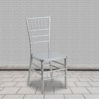 Flash Furniture HERCULES PREMIUM Series Silver Resin Stacking Chiavari Chairs - 2 Pack-Lightweight Design