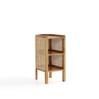 Manhattan Comfort Versailles 11.81" Industry Chic End Table - Nature-Includes 2 Fixed Shelves Perfect for Magazines and Home Decor