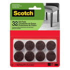 Scotch 1" Round Felt Pads - Brown - 32 Pack-Easy-to-apply, self-stick design