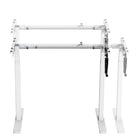 Ezywork Manual Standing Desk Frame - Hand Crank - White-Weight Capacity: 132 lbs