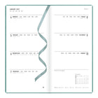 Letts of London 2027 Woodland Week to View Slim Size Planner - 5-7/8" x 3-1/8" - Green - Multilingual-Semi-flexible, soft-touch cover with an embossed design