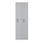 Ceha RH Series 1-Tier Locker with Louver Vents and Recessed handle - Bank of 2 - Light Grey-Built to withstand heavy daily use