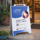 Futech PVC Double-Sided Sandwich Board - 24" x 32" - White-Lightweight yet weather-resistant construction allows easy setup, transport, and signage updates.