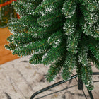 HOMCOM 7.5' Artificial Snow-Dipped Christmas Tree - Green-Base is detachable and foldable for easy storage 