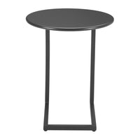 Zuo Noga End Table - Black-Powder Coated Aluminum round shape tabletop